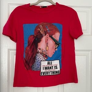 Zara Red Graphic Kids T-Shirt